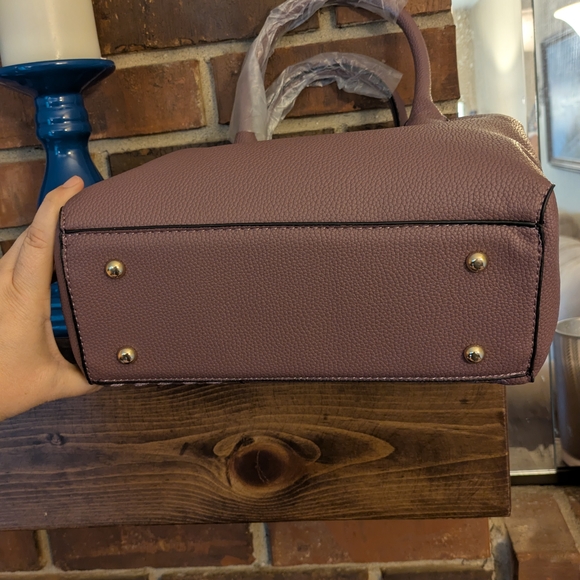 Nevenka Muted Plum Satchel/Crossbody w Charm NWOT - Picture 8 of 9